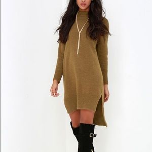 Lulus Brown Sweater dress